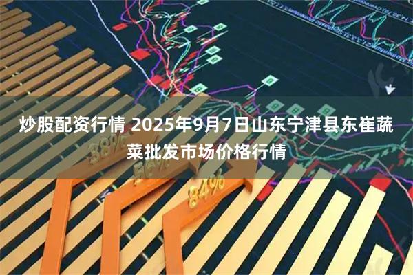 炒股配资行情 2025年9月7日山东宁津县东崔蔬菜批发市场价格行情